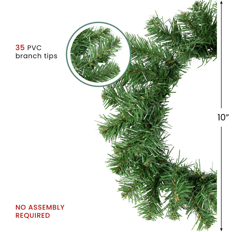 Deluxe Dorchester Pine Artificial Christmas Wreath  10-Inch  Unlit image number 6