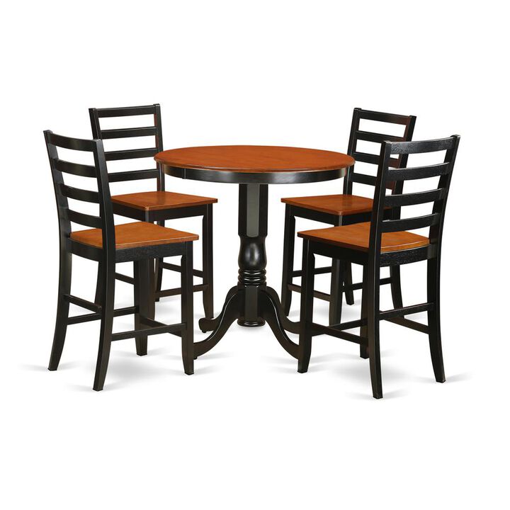 5 Pc counter height Dining room set-pub Table and 4 Dining Chairs.