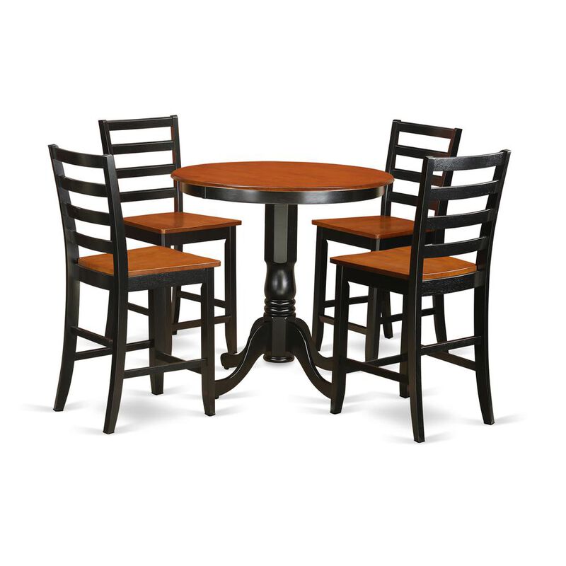 5 Pc counter height Dining room set-pub Table and 4 Dining Chairs.