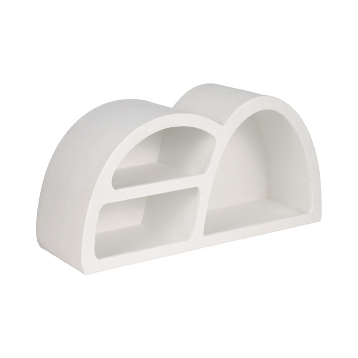 24" Long Curved 3-Shelf Wall