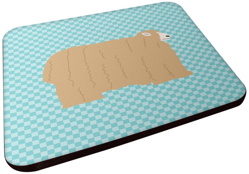 Caroline's Treasures Lincoln Longwool Sheep Blue Check Decorative coasters, 3.5, Multicolor