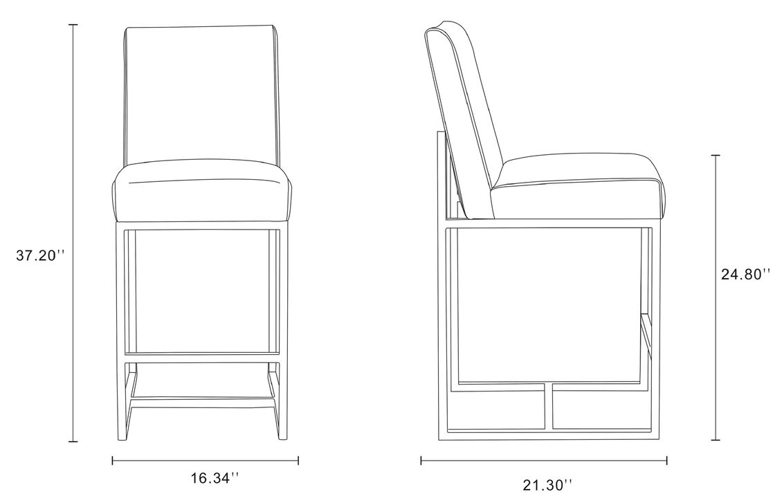 Element White Counter Stools (Set of 2)