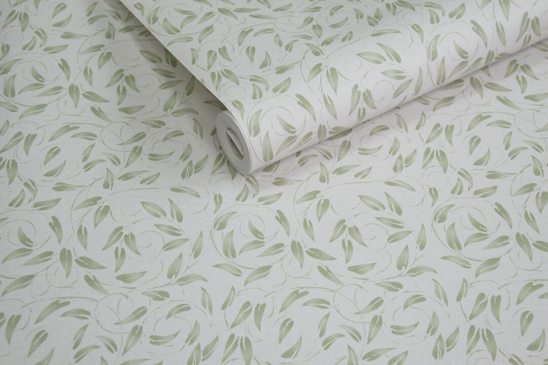 Off The Wall Tit Willow Green Wallpaper LB25159