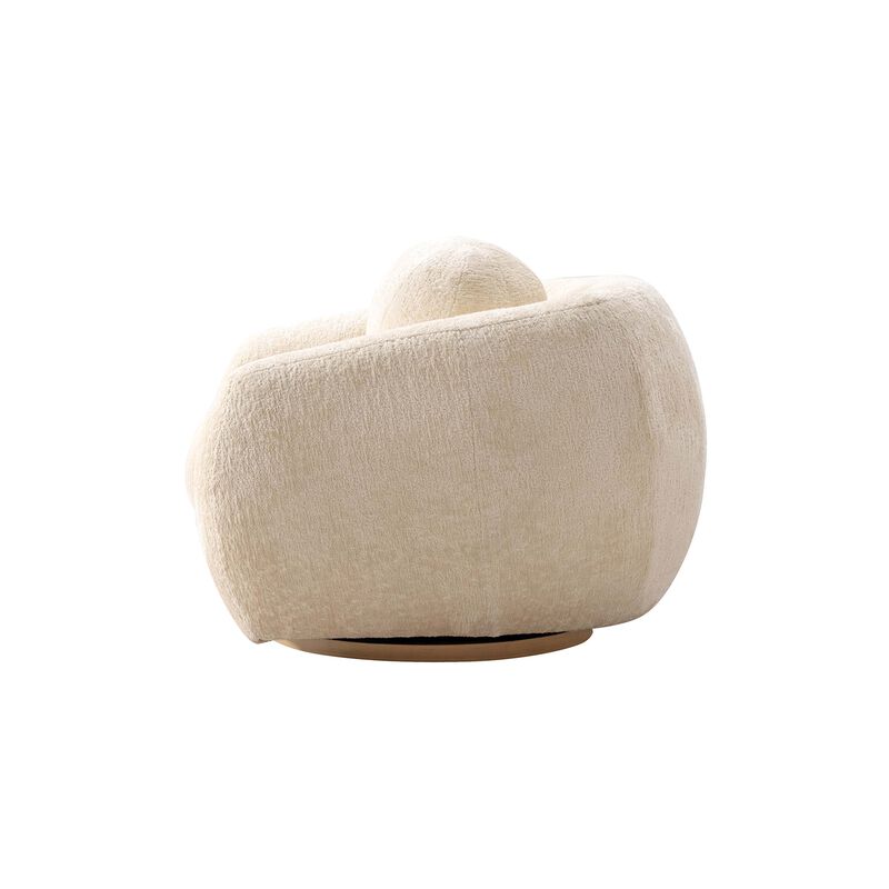 Tribeca Cream Swivel Accent Chair