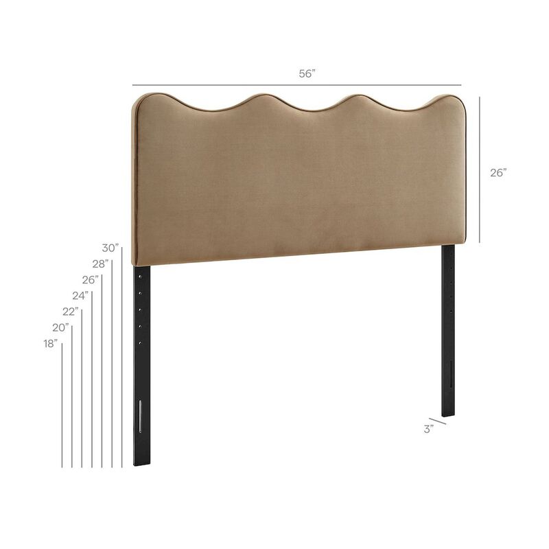 Modway Athena Stain-Resistant Performance Velvet Full Size Headboard image number 2