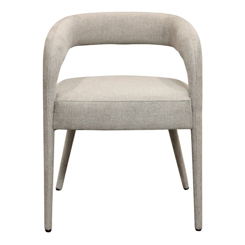 9-Piece Dining Set 8 Galway Chairs in Ivory Linen Sturdy Metal Frame