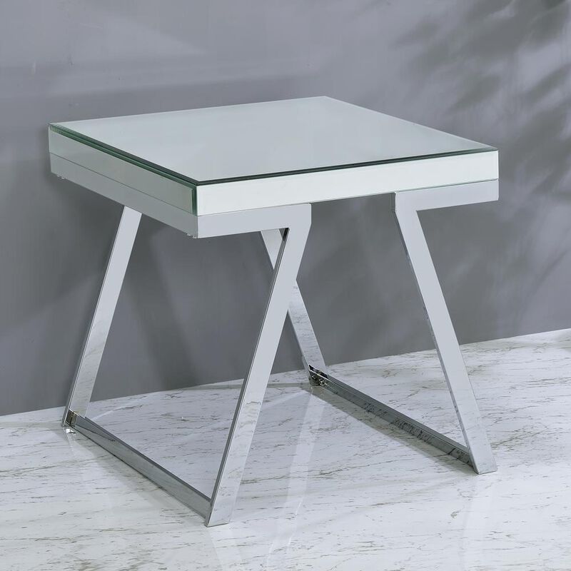 Alfresco Mirrored Top Square End Table