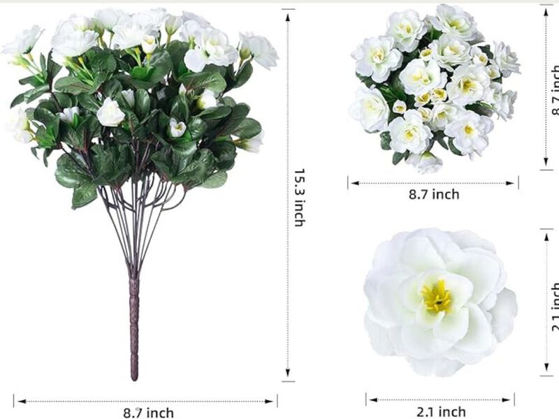 White Artificial Outdoor Plants UV Resistant Garden Porch Decor image number 2