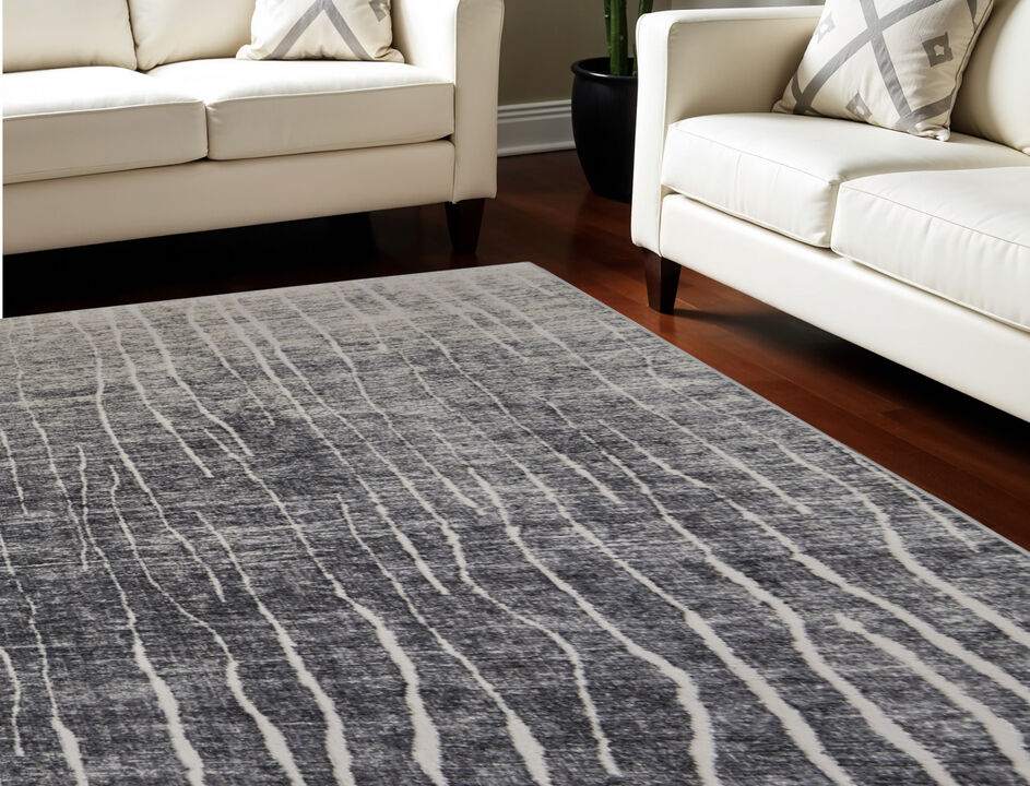 HomeRoots Abstract Power Loom Area Rug