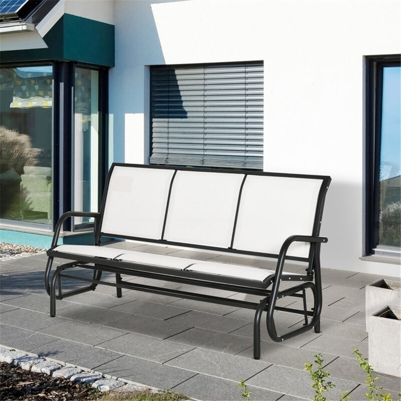 Spacious Outdoor Bench for 3 People Perfect for Courtyard and Porch