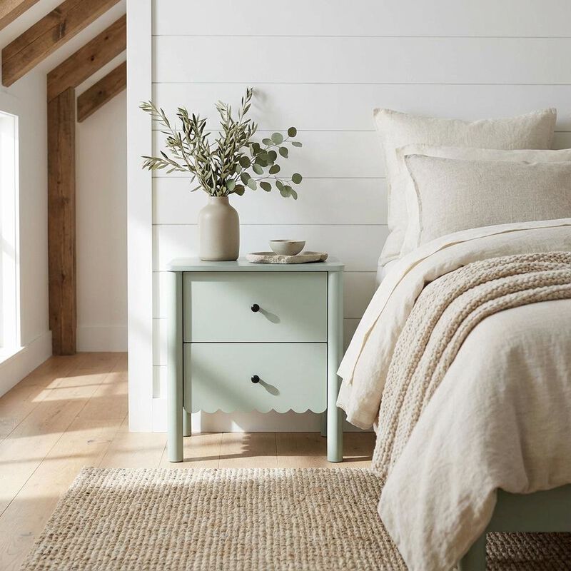 Bedside Nightstand with 2 Drawers in Elegant Finish image number 3