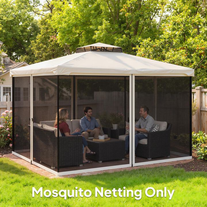 Hivvago 10x12 Canopy Tent Mesh Sidewall with Zipper