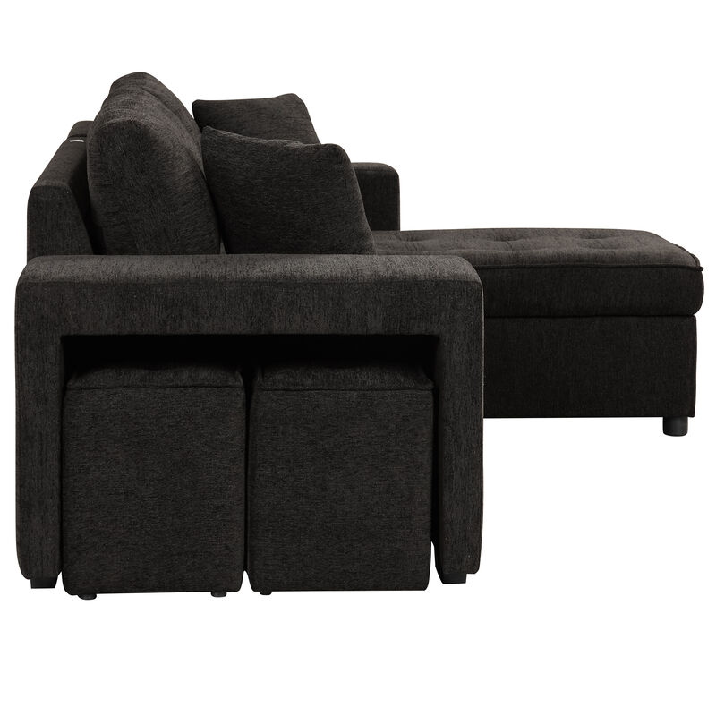 Merax Modern L-Shape 3 Seat Reversible Sectional Sofa