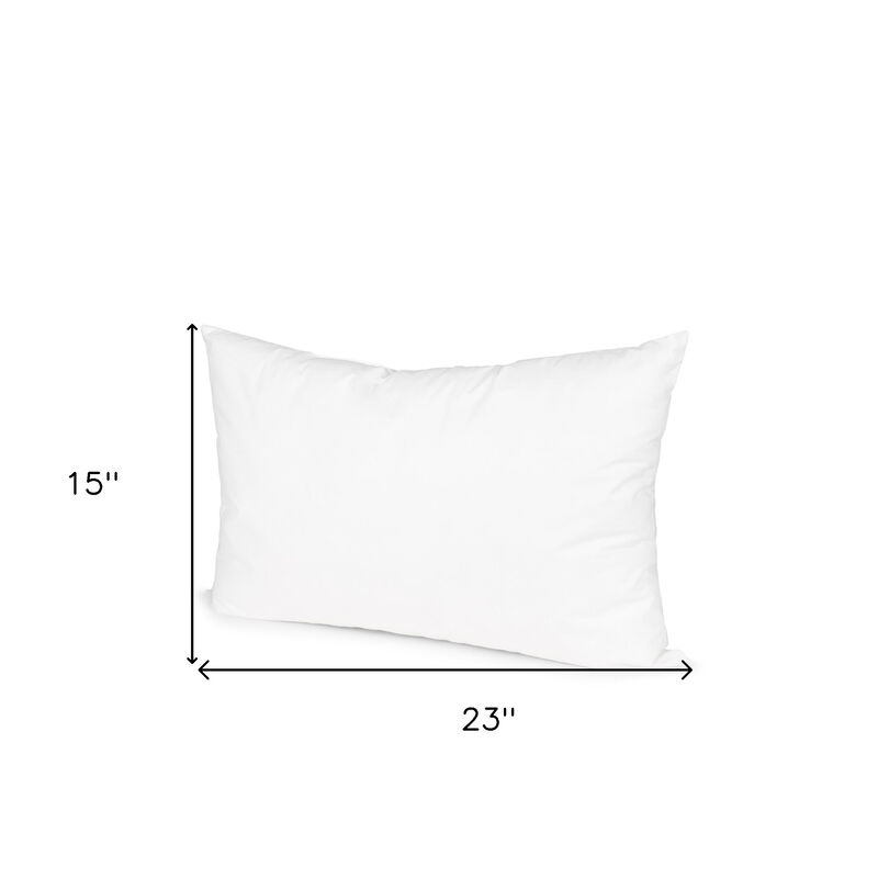 HomeRoots 15" X 23" White Cotton Down Blend Throw Pillow Insert image number 3