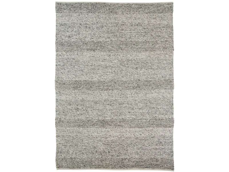 Amalie Marbled Grey Braided and Looped Rug image number 1