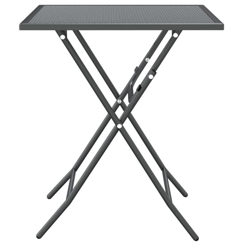 Zofi Outdoor Dining Breakfast Bistro Table, Foldable Mesh Top, Gray