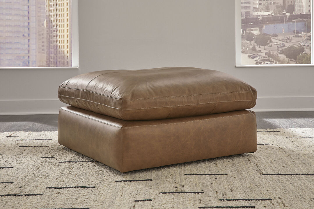 Emilia Oversized Leather Ottoman