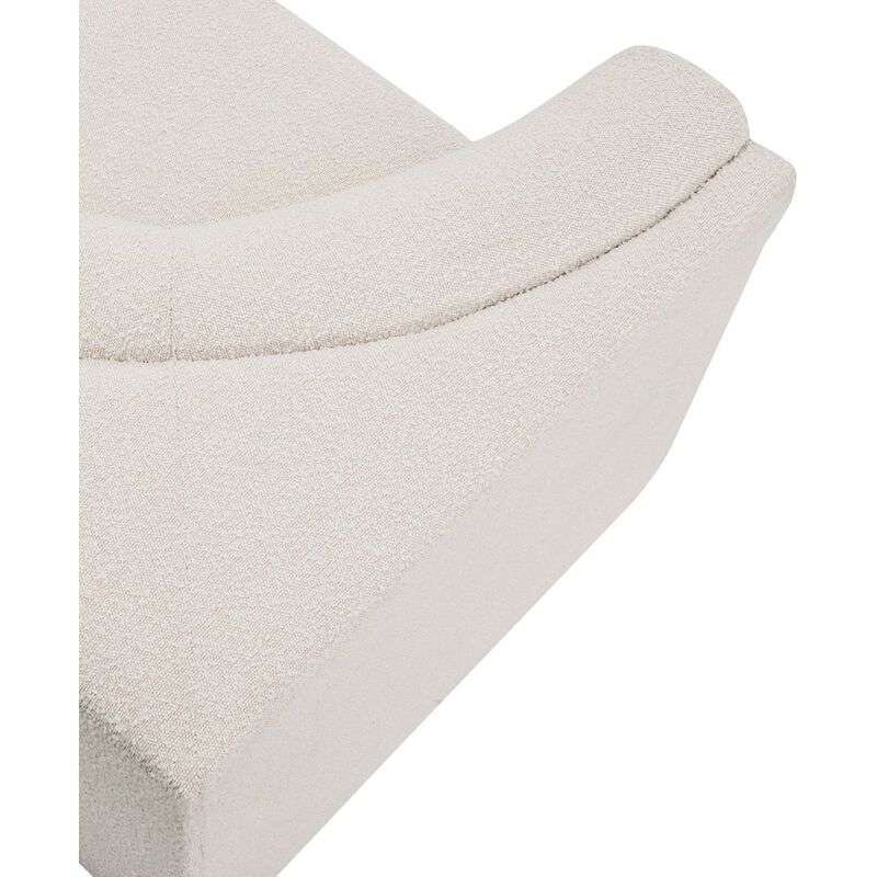 Meridian Furniture Ollie Cream Boucle Fabric Corner