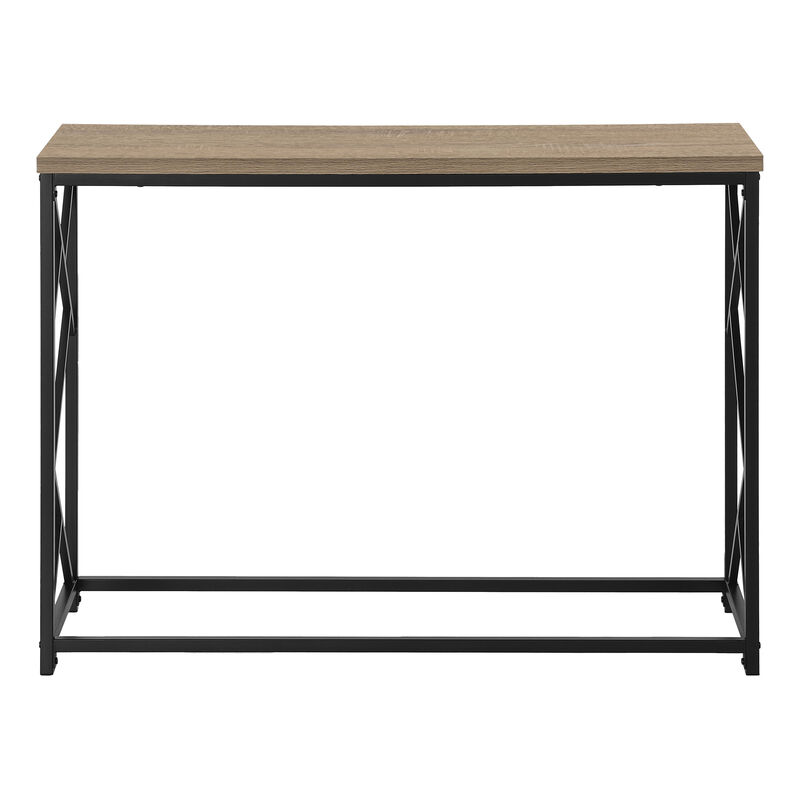 Monarch Specialties I 3533 Accent Table, Console, Entryway, Narrow, Sofa, Living Room, Bedroom, Metal, Laminate, Brown, Black, Contemporary, Modern