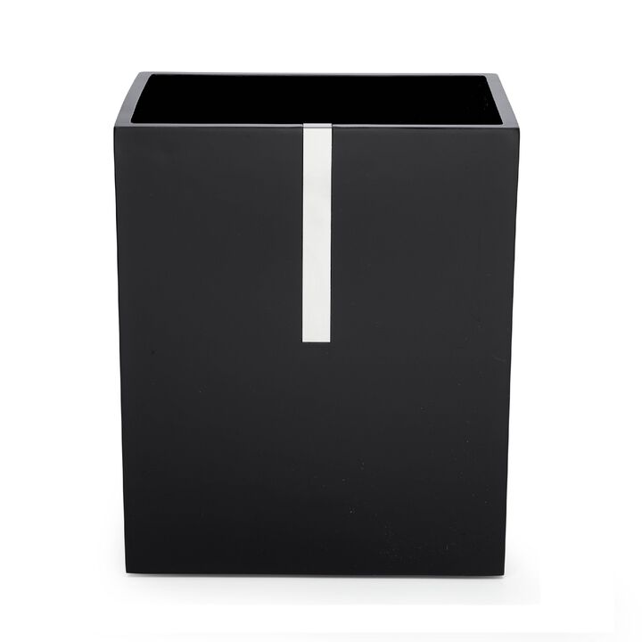 Houston Street Black Wastebasket