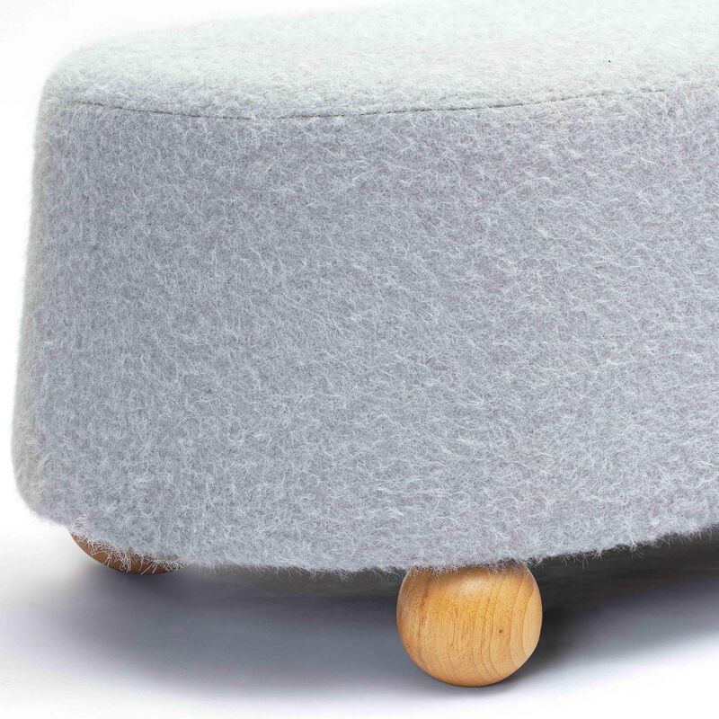 Jaine Loose Mohair Large Ottoman