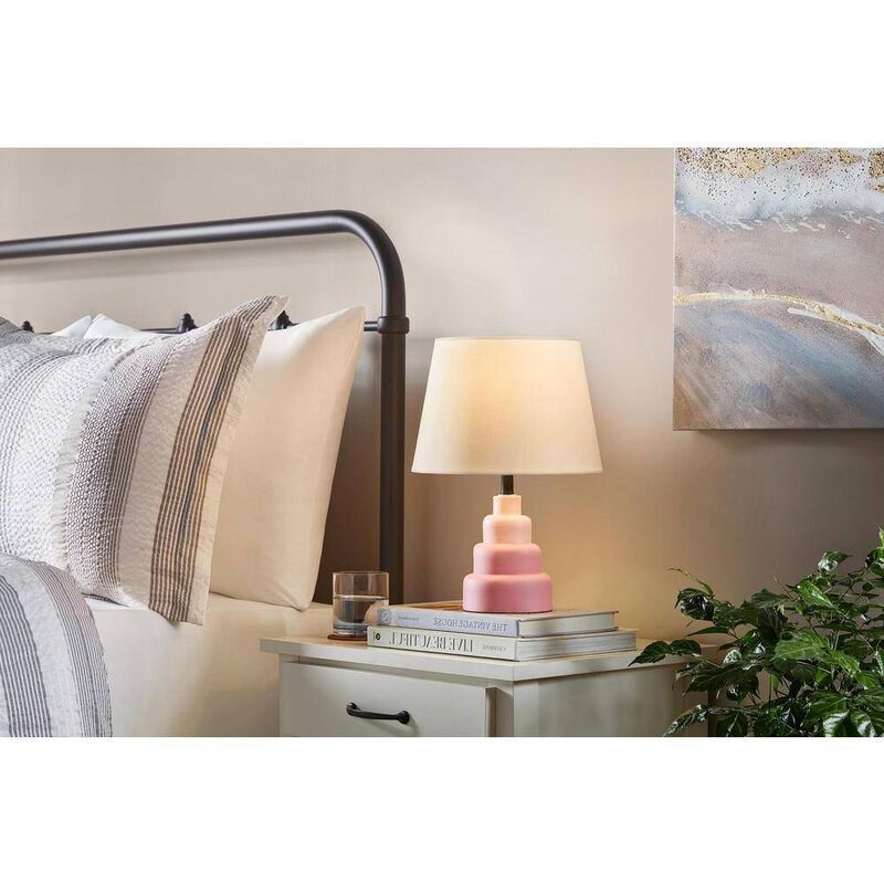 Fabric Shade Table Lamp – Small Bedside or Desk Lighting