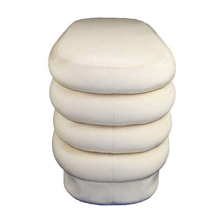 Alex Hamilton Thor Oval Ottoman in Dove