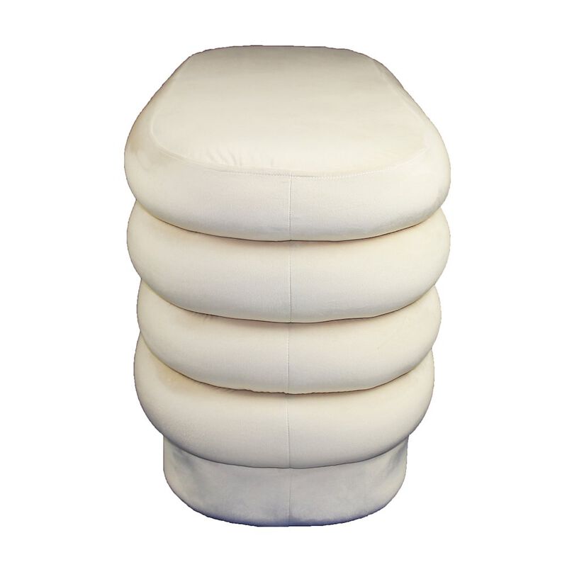Alex Hamilton Thor Oval Ottoman in Dove