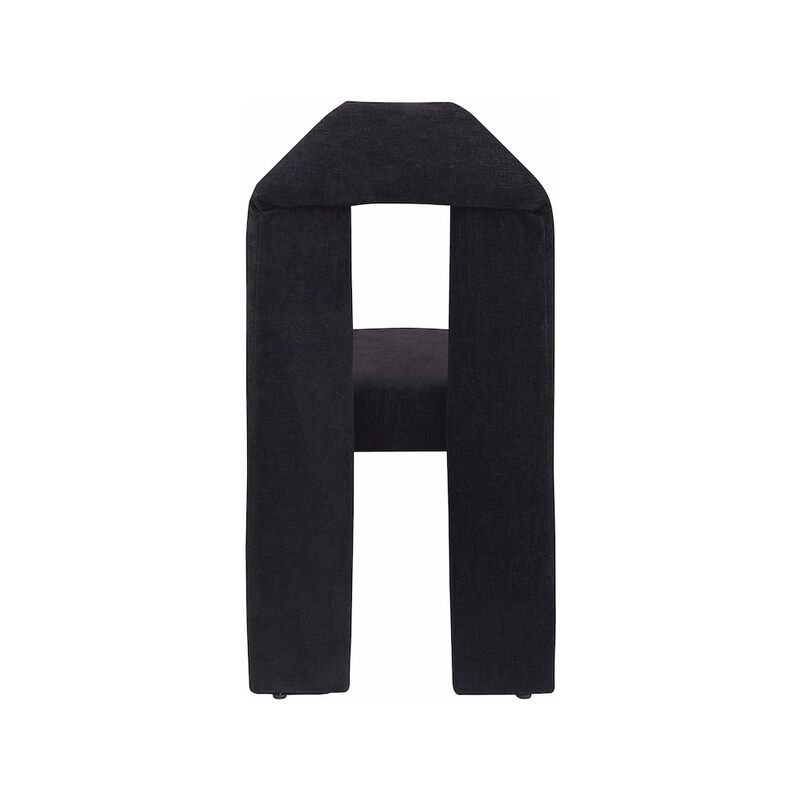 Meridian Furniture Bennett Black Chenille Fabric Dining Chair, Set of 2