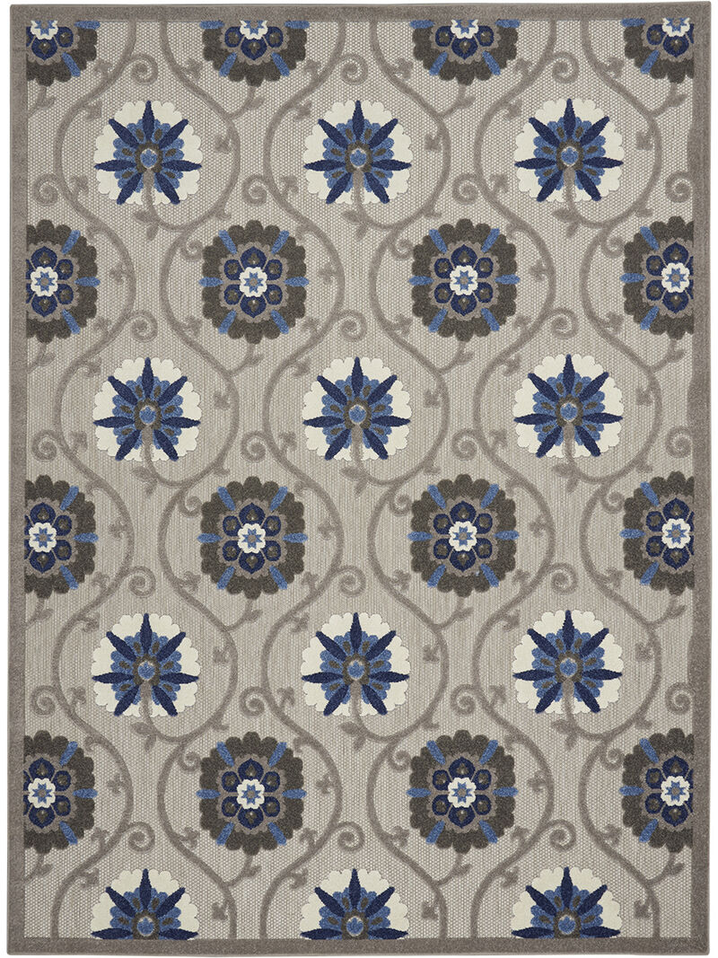 Aloha ALH19 Gray/Blue 6' x 9' Rug