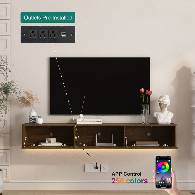 Ringru Floating TV Stand image number 3