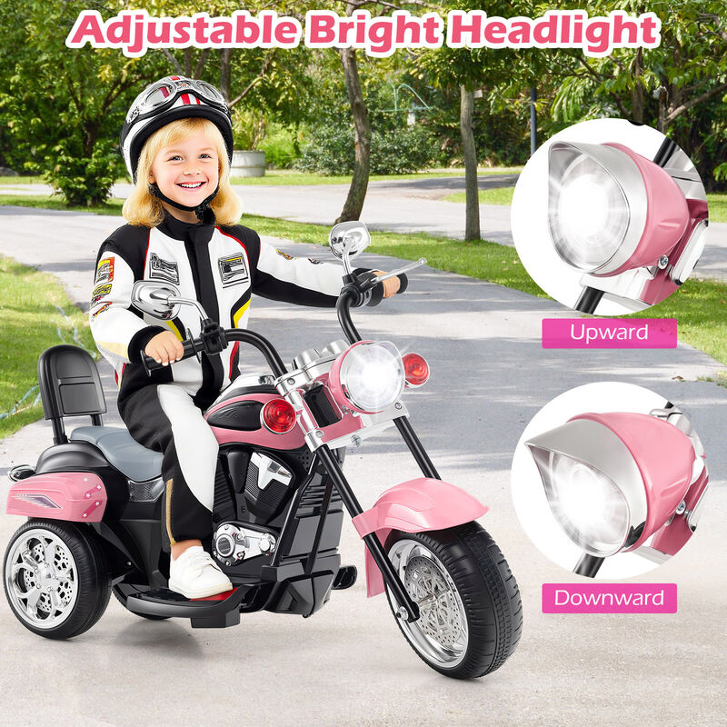 6V Toddler Electric Ride-On Bike with 3 Wheels, Horn and Front Headlight image number 5