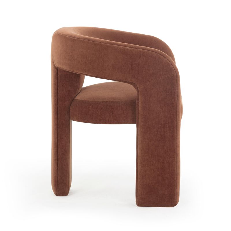 Malone Taupe Performance Chenille Dining Chair image number 3