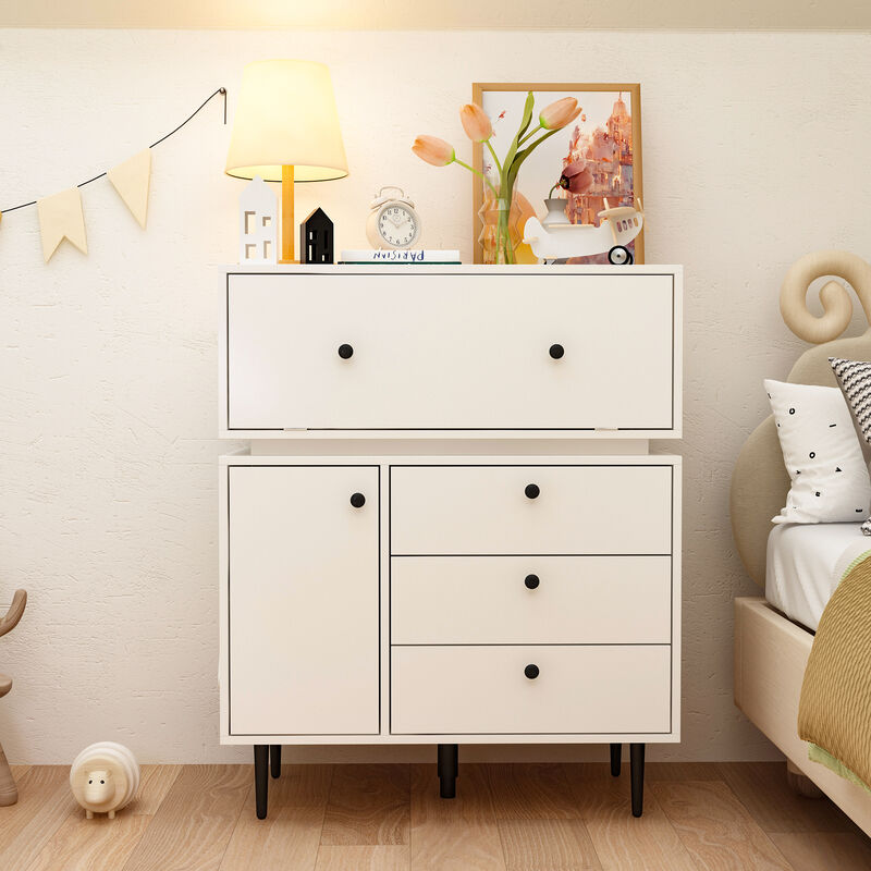 3-Drawer Dresser Creative Storage Cabinet With Robot Shape