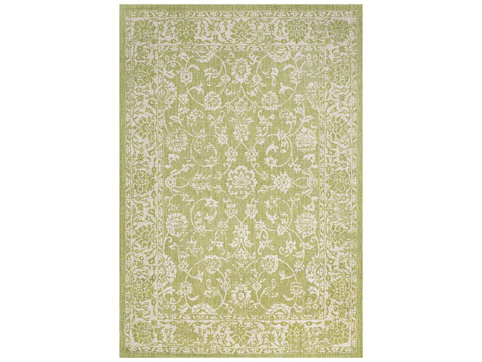 Tela Bohemian Textured Weave Floral Red/Taupe 4 ft. x 6 ft. Indoor/Outdoor Area Rug
