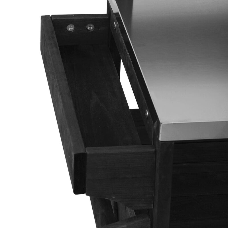 ELEMENT ACE Outdoor Kitchen Island with Raised Shelf and Stainless Steel Top image number 5