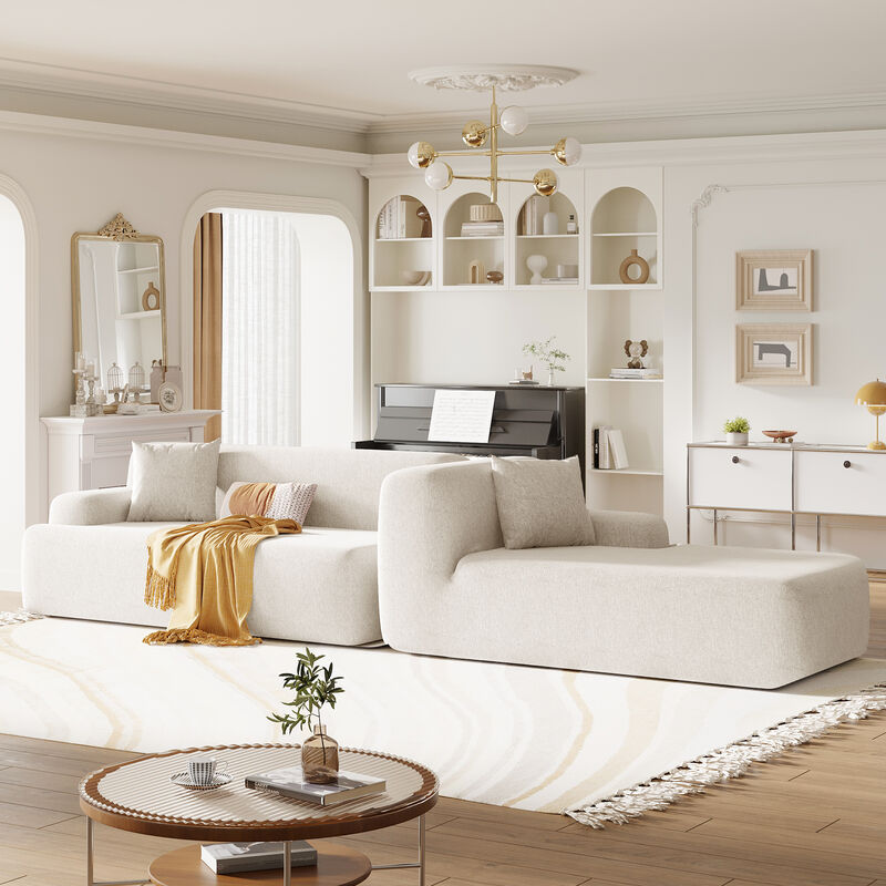 Merax  Modern L-Shape Modular Sectional Sofa