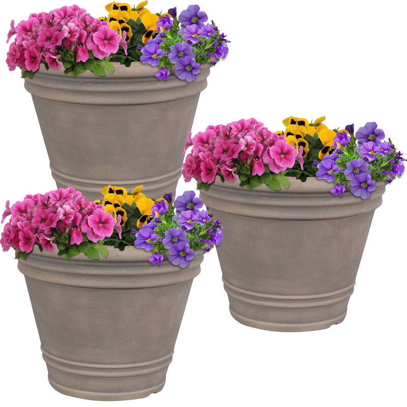 Franklin Outdoor Flower Pot Planter - 3-Pack