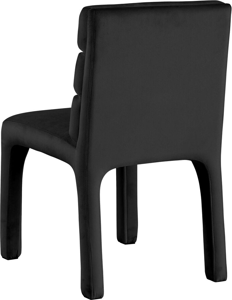 Meridian Furniture Kai Black Velvet Dining Chair, Set of 2 image number 2