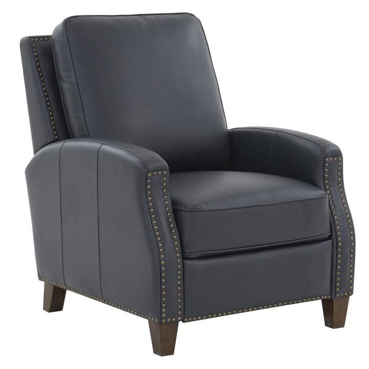 Comfort Pointe James Midnight Blue Faux Leather Push Back Recliner