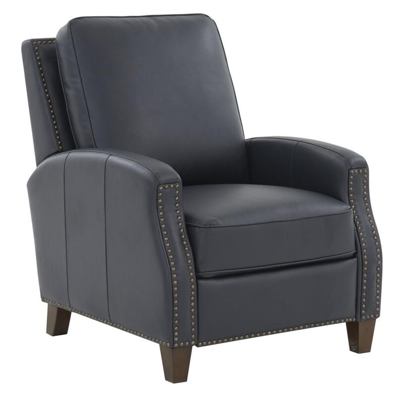 Comfort Pointe James Midnight Blue Faux Leather Push Back Recliner