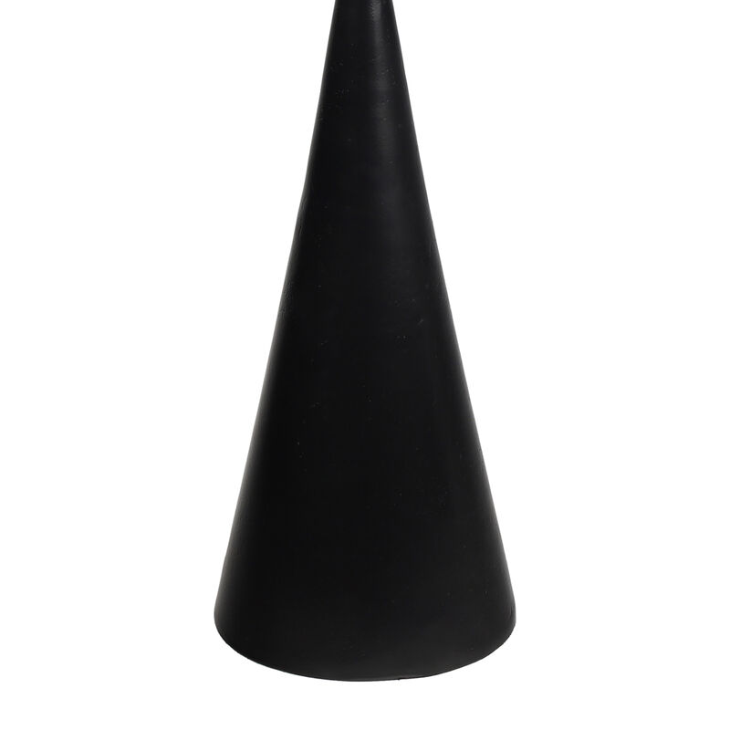 Ziggy 22" Contemporary Designer Metal Drink Table and Decorative End Table with White Marble Round Top and Cone Pedestal Base image number 4