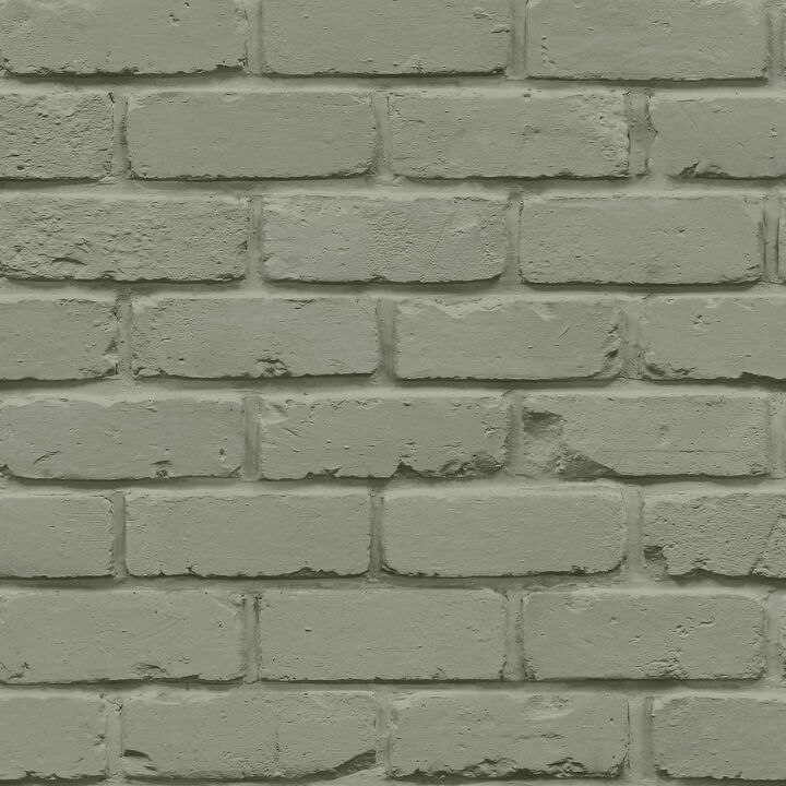 Alpin Sage Painted Brick Wallpaper