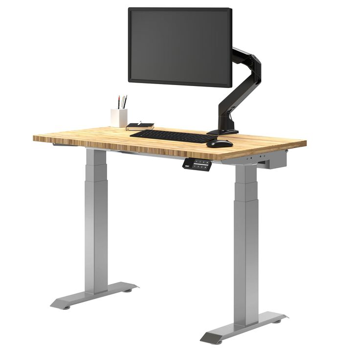 Desky Dual Mini Bamboo Sit Stand Desk