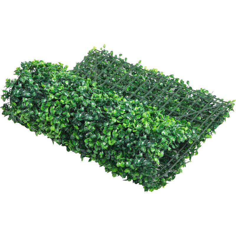 Artificial Boxwood Hedge Grass Wall Panel Privacy Screen, 32 Sq Ft, 12 Pieces image number 4
