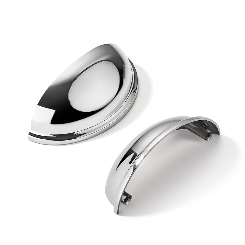 khtumeware 10 Pack 2-1/2"" Drawer Pulls Polished Chrome Cabinet Cup Pulls Kitchen Hardware Cabinet Handles Drawer Handles Knobs