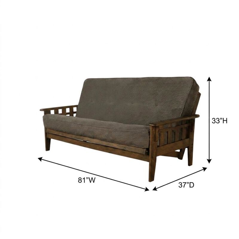 Tucson Frame-Rustic Walnut Finish-Marmont Thunder Mattress image number 5