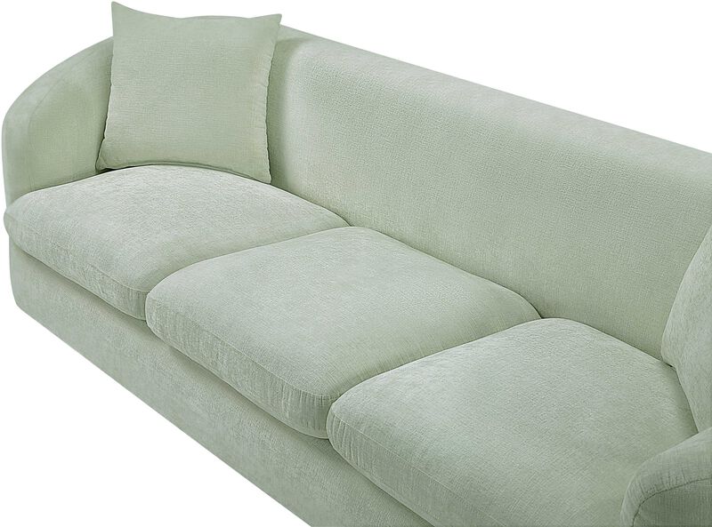 Meridian Furniture Penelope Mint Chenille Fabric Sofa image number 9