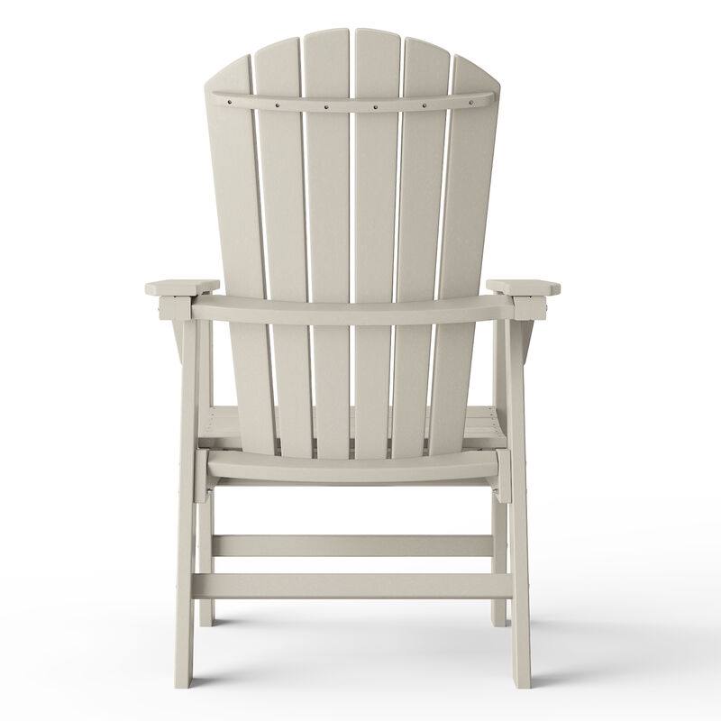 WestinTrends Dylan Outdoor Patio Shell-back Adirondack Dining Chair Weather Resistant