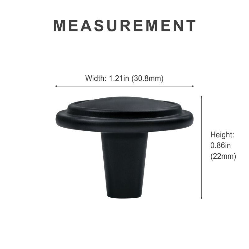 Hestia Hardware 10 Pack Top Ring Round Cabinet Knob image number 3